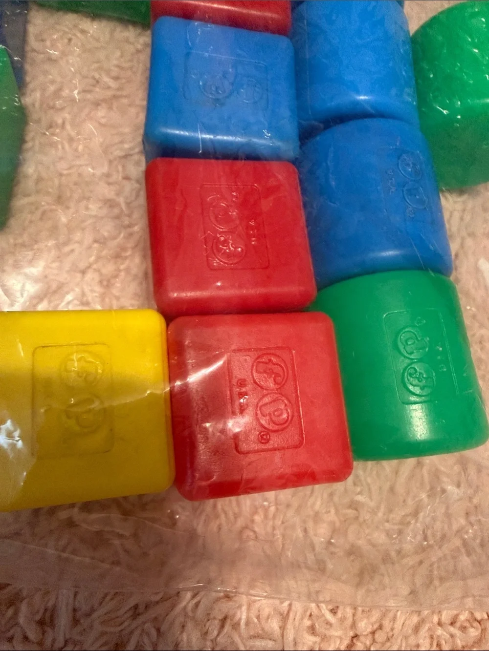 Vintage Fisher Price Shape sorting blocks 1977? 15 piece assort replacement pcs.